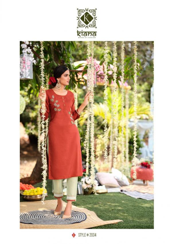 Kiana Fantasy Fancy Wear Musleen Kurti With Pant Collection